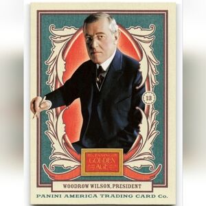Woodrow Wilson ⚖️ Trading Card Vintage 🔥 US President 🇺🇸 United States